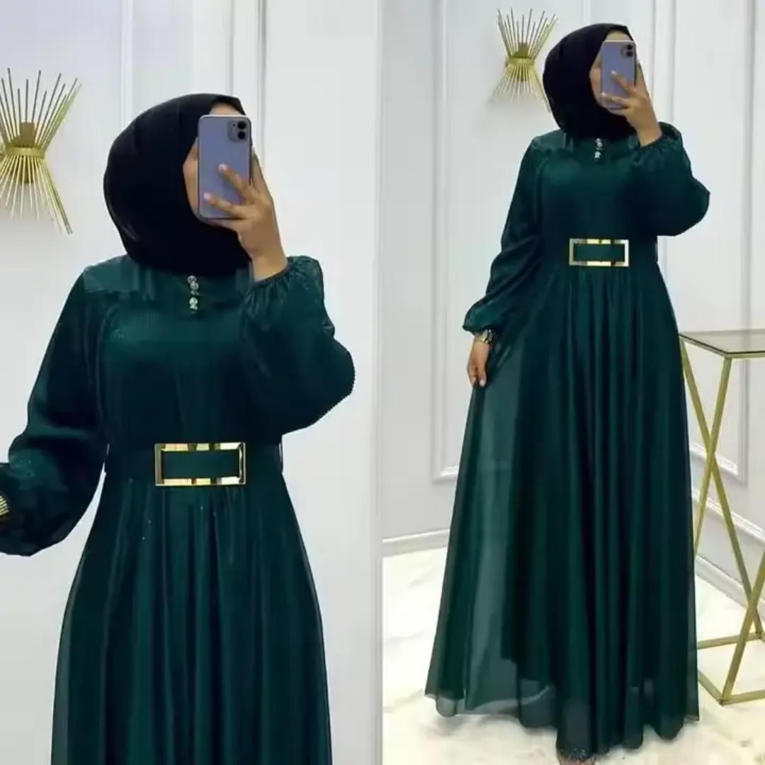 Turkish Chiffon Robe Green Latest Designs Long Abaya Muslim Dress Women
Kaftan Dubai From Islamic Clothing Ethnic Clothing