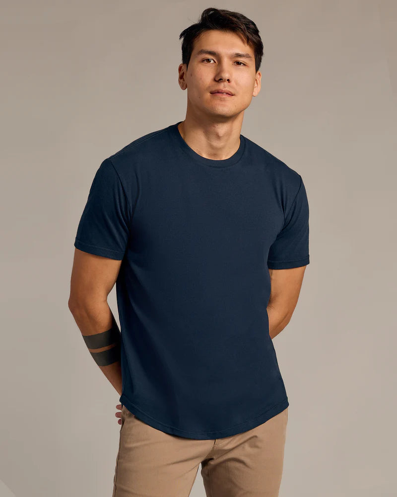 t-shirt    Short Sleeve Curved Hem Crew 3-Pack