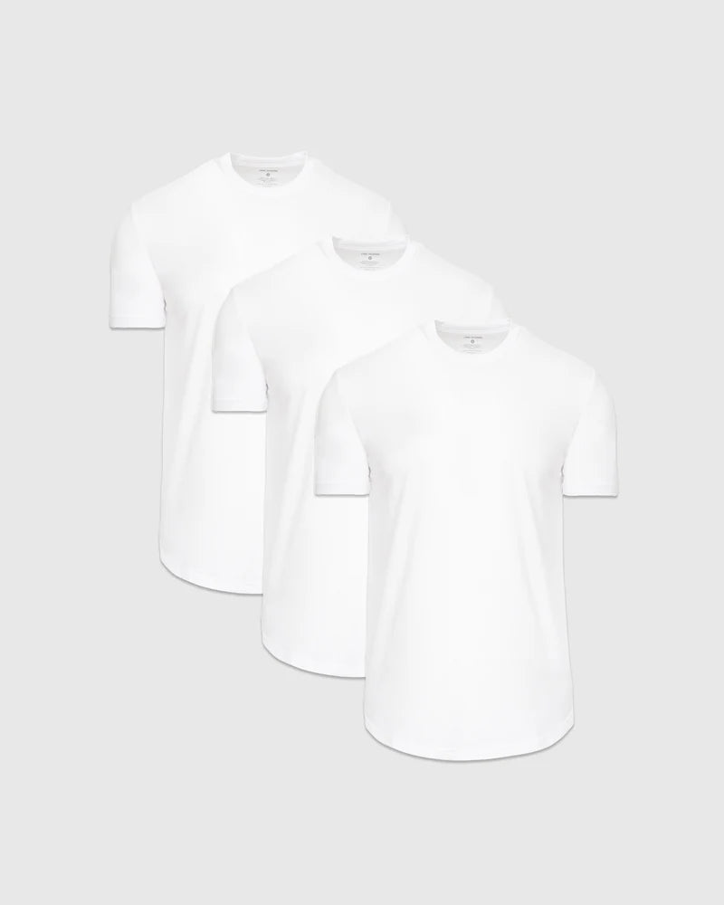 t-shirt    Short Sleeve Curved Hem Crew 3-Pack