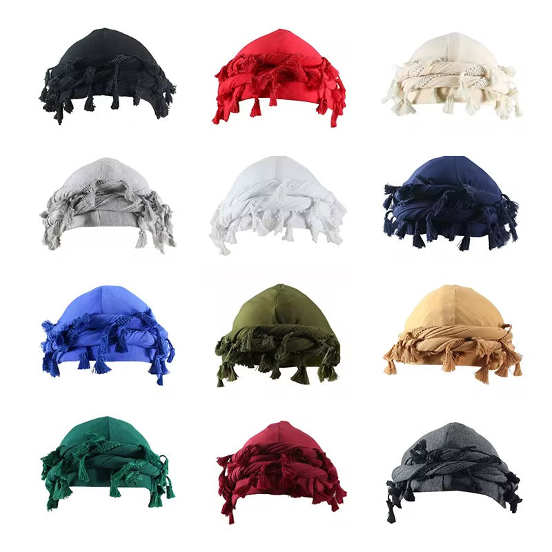 Hip Hop Vintage Satin Silk Lined Modal Hair Headwear Pre-Tied Halo Twisted Band Men Turban Head Wrap
Durag